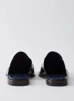 Outlet Tibi Pedro Slide Square Toe Loafer Navy