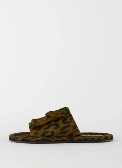 Sale Tibi Pony Hair Calf Print Beryen Sandal Olive Green