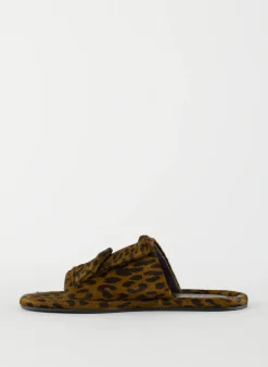 Sale Tibi Pony Hair Calf Print Beryen Sandal Olive Green