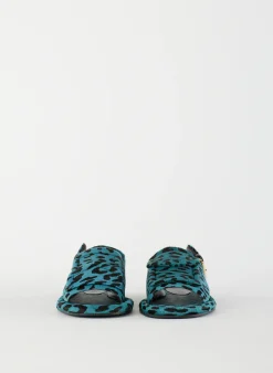 Clearance Tibi Pony Hair Calf Print Slingback Beryen Sandal Baby Blue