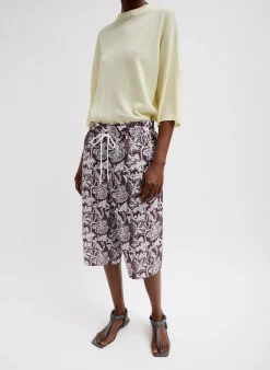 Best Tibi Recycled Nylon Batik Cargo Short Cinnamon Multi