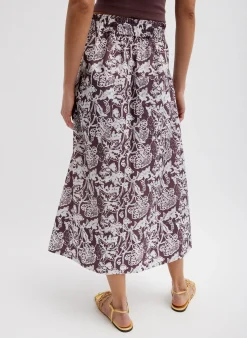 Online Tibi Recycled Nylon Batik Full Skirt Cinnamon Multi