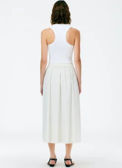 Sale Tibi Ribbed T-Shirt Cropped Tank White