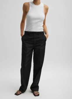 Hot Tibi Ribbed T-Shirt Tank White
