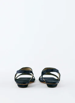 Best Tibi Rubin Satin Sandal Navy