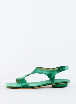 Best Tibi Rubin Satin Sandal Green