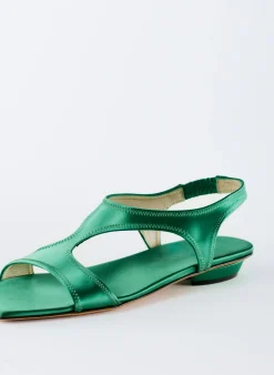 Best Tibi Rubin Satin Sandal Green