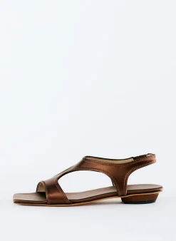 Best Tibi Rubin Satin Sandal Brown