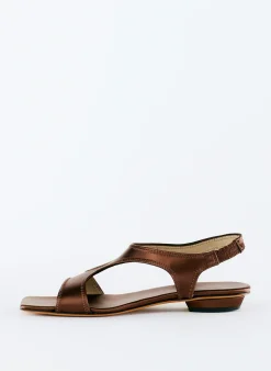 Best Tibi Rubin Satin Sandal Brown
