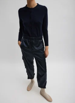Outlet Tibi Shiny Nylon Pull On Wilt Jogger Navy