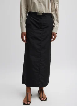Outlet Tibi Silk Nylon Maxi Skirt Black