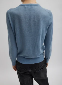 Hot Tibi Skinlike Mercerized Wool Shrunken Cardigan Blue Mist