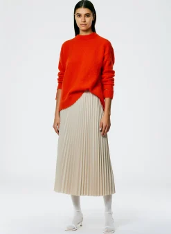 Online Tibi Soft Mohair Crewneck Easy Pullover Red