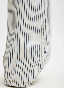 Online Tibi Stone Washed Striped Denim Sid Jean Navy Multi