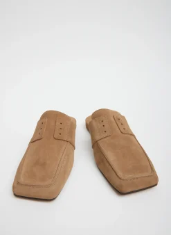 Sale Tibi Suede Granger Slide Tan