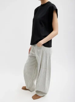 Clearance Tibi Summer Sweatshirting Sleeveless Easy Top Black
