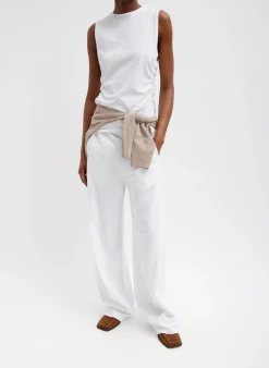Discount Tibi Summer Sweatshirting Winslow Pant White