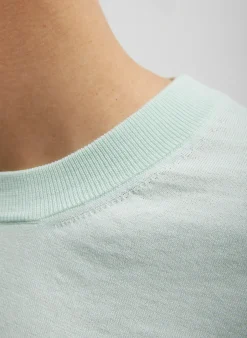 Tibi Super Fine Gauge Perfect Short Sleeve Men's Pullover Pale Mint