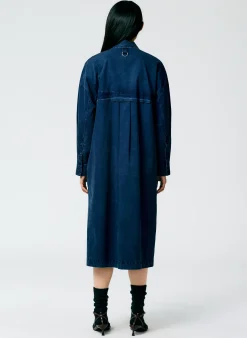 Tibi Tencel Cotton Shirtdress Blue