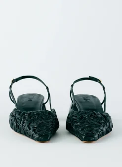 Tibi Textured Victor Slingback Black