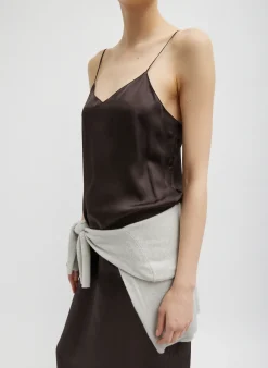 Hot Tibi The Slip Dress Brown