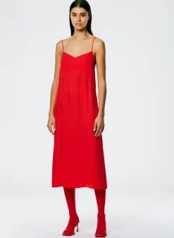 Hot Tibi The Slip Dress Red