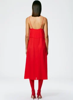 Hot Tibi The Slip Dress Red