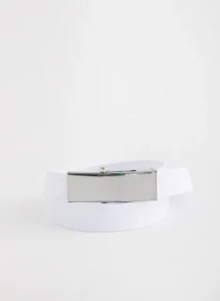 Best Tibi Tobian Webbing Belt White