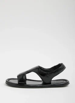 New Tibi Tom Naplack Sandal Black