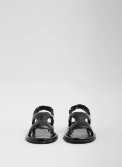 New Tibi Tom Naplack Sandal Black