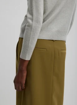 New Tibi Tropical Wool Maxi Trouser Skirt Dark Hazel