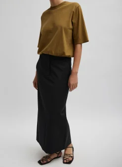 Best Tibi Tropical Wool Maxi Trouser Skirt Black