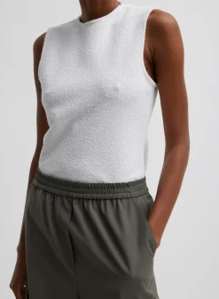 Tibi Tropical Wool Relaxed Cargo Short Dark Stone