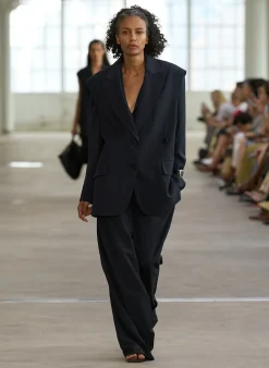 Hot Tibi Tropical Wool Stella Pant Navy
