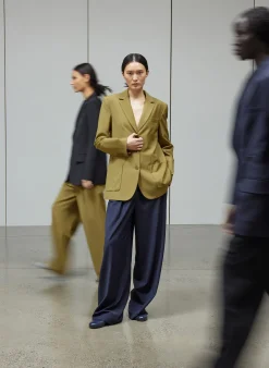 Hot Tibi Tropical Wool Stella Pant Navy