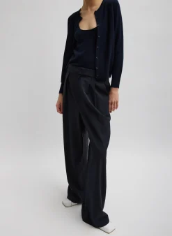 Hot Tibi Tropical Wool Stella Pant Navy