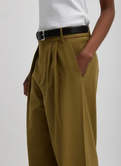 Tibi Tropical Wool Stella Pant Dark Hazel