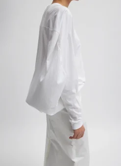 Online Tibi T-Shirt Circular Top White