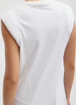 Hot Tibi T-Shirt Sleeveless Dress White