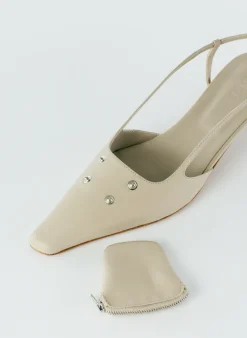 Clearance Tibi Victor Slingback Warm Grey