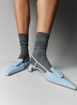 Discount Tibi Victor Slingback Baby Blue