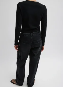 Hot Tibi Denim Tuck Jean Vintage Black