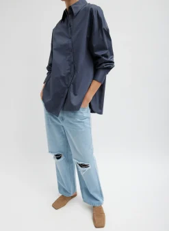 Tibi Vintage Wash Denim Ryder Jean Vintage Blue