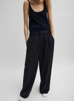 Tibi Washable Cashmere Tank Sweater Navy