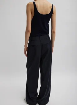 Tibi Washable Cashmere Tank Sweater Navy