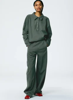 New Tibi Winslow Sweatpant - Regular Grey Pine