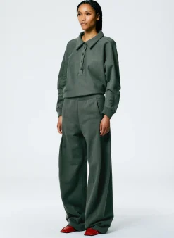 New Tibi Winslow Sweatpant - Regular Grey Pine